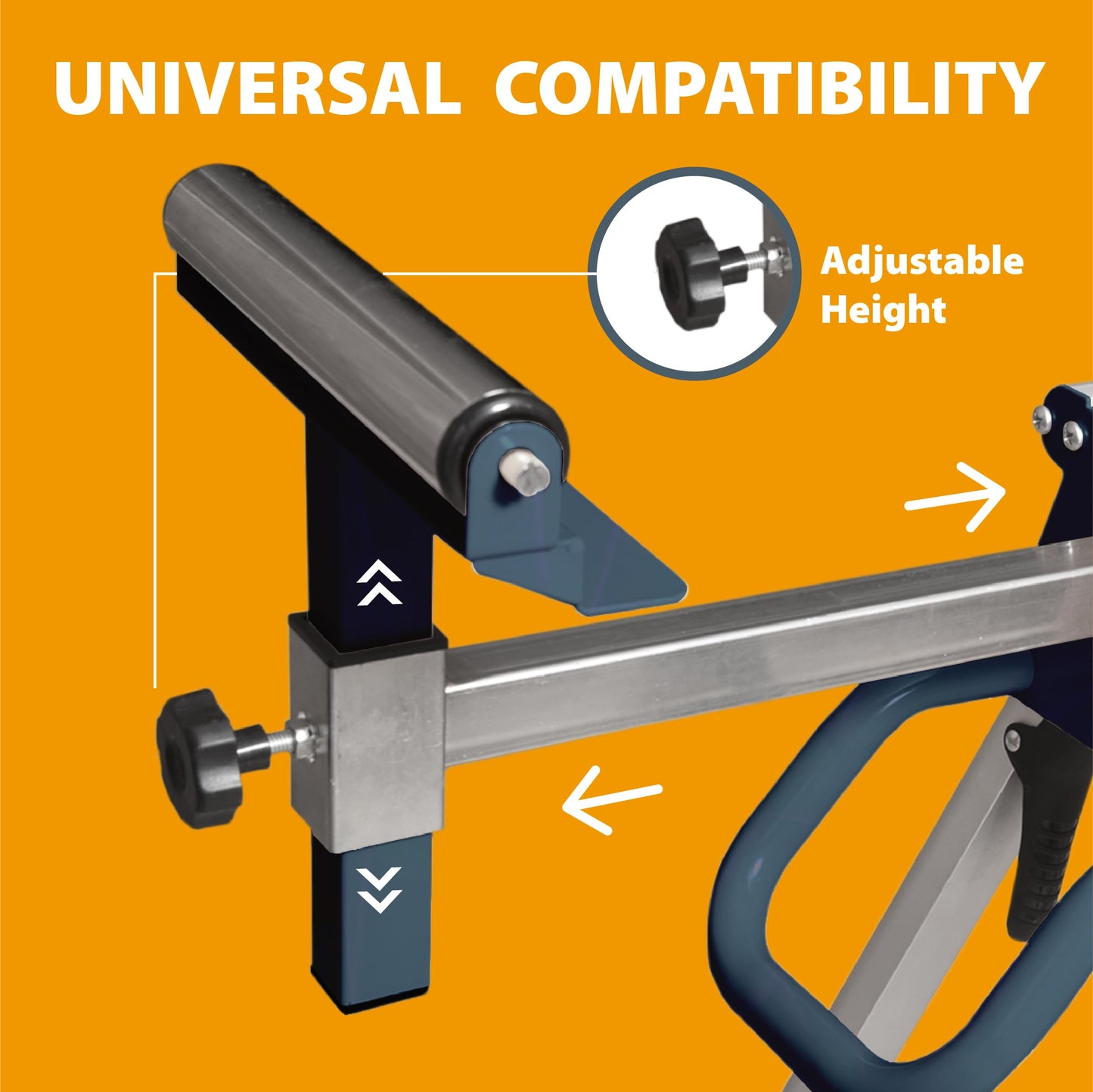 POWERTEC Miter Saw Stand with Wheels, Collapsible and Portable Tool Stand with Systematic Tool Storage Trays, 330Lbs Load Capacity and Quick-Release Mounting Brackets, Miter Saw Accessories (MT4008)
