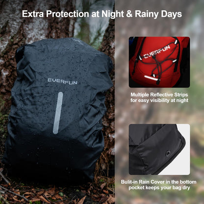 EVERFUN Hydration Backpack 18L Hiking Water Backpack with 3L Water Bladder, Women Men Hydration Pack Insulated Daypack Lightweight Hydropack with Rain Cover for Hiking, Cycling, Running, Festivals