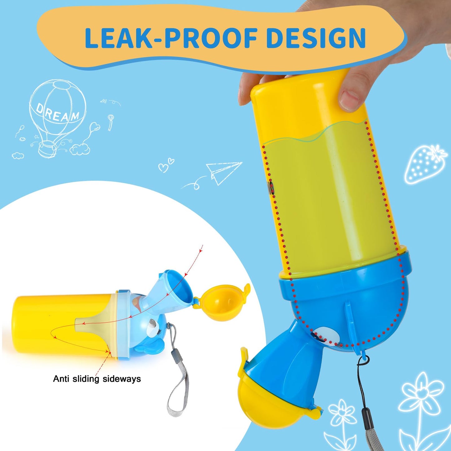 ONEDONE Portable Baby Child Potty Urinal Emergency Toilet for Camping Car Travel and Kid Potty Pee Training (boy)