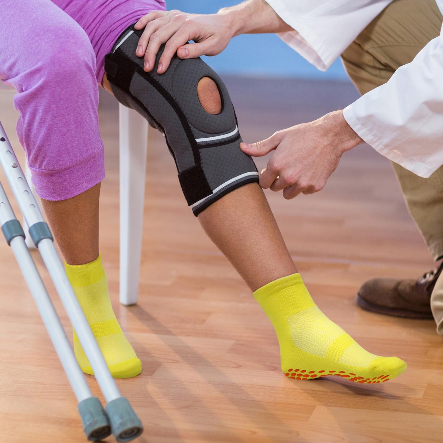 Geyoga 10 Pairs Non Slip Yoga Socks Anti Skid Sticky Grippers Hospital Slipper Socks for Men Women Pilates Ballet Barre(Bright Colors)