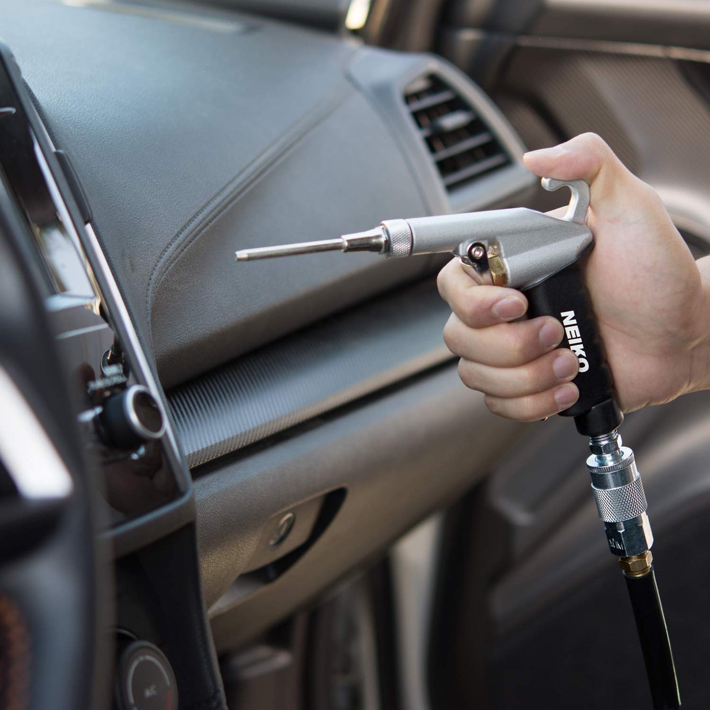 NEIKO 31121A High Flow Air Blow Gun | 3 Pc Pneumatic Air Nozzle | Dust Gun | Air Gun Compressor Accessories | ¼”