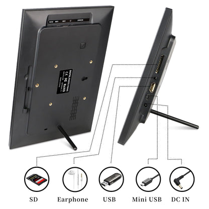 Frameo 10.1 Inch Digital Picture Frame WiF Black,Electronic Picture Frame, Photo Frame,32GB Storage,1280x800 IPS HD Touch Screen,Auto-Rotate,Share Photos/Videos Instantly via Frameo App from Anywhere