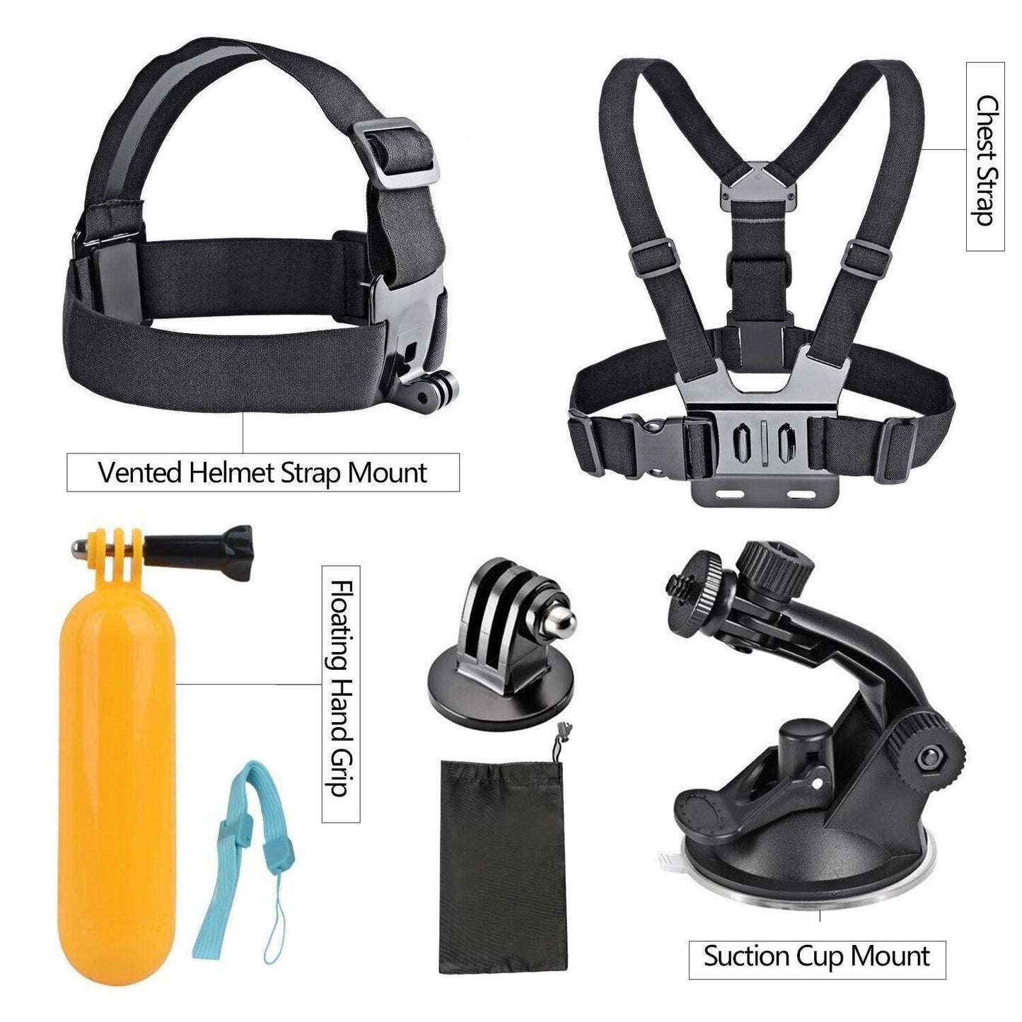 AKASO 7 in 1 Action Camera Accessories Kit for EK7000/EK7000 Pro/Brave 4/Brave 4 pro/Brave 7 LE/Brave 7/Brave 8/V50X/V50 Pro/V50 Elite/GoPro Hero 13 12 11 10 9