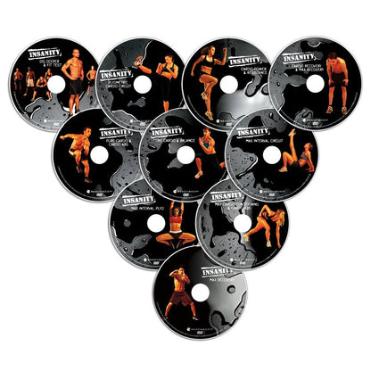 INSANITY Base Kit - DVD Workout, 60 Day Total Body Conditioning Program, Home Gym Bodyweight Exercise Program, No Workout Equipment Needed, Nutrition Guide Included, 10 DVDs