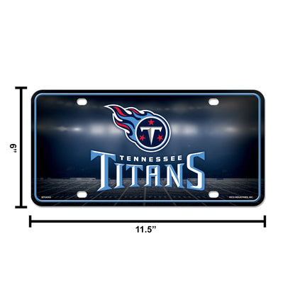 Rico Industries NFL Football Chicago Bears Carbon Fiber Metal Auto Tag 6" x 12" - Great For Truck/Car/SUV