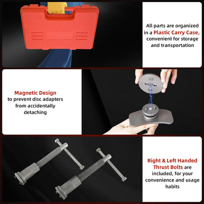 8MILELAKE Disc Brake Caliper Compressor Wind Back Tool 24pc Professional Caliper Tool Set