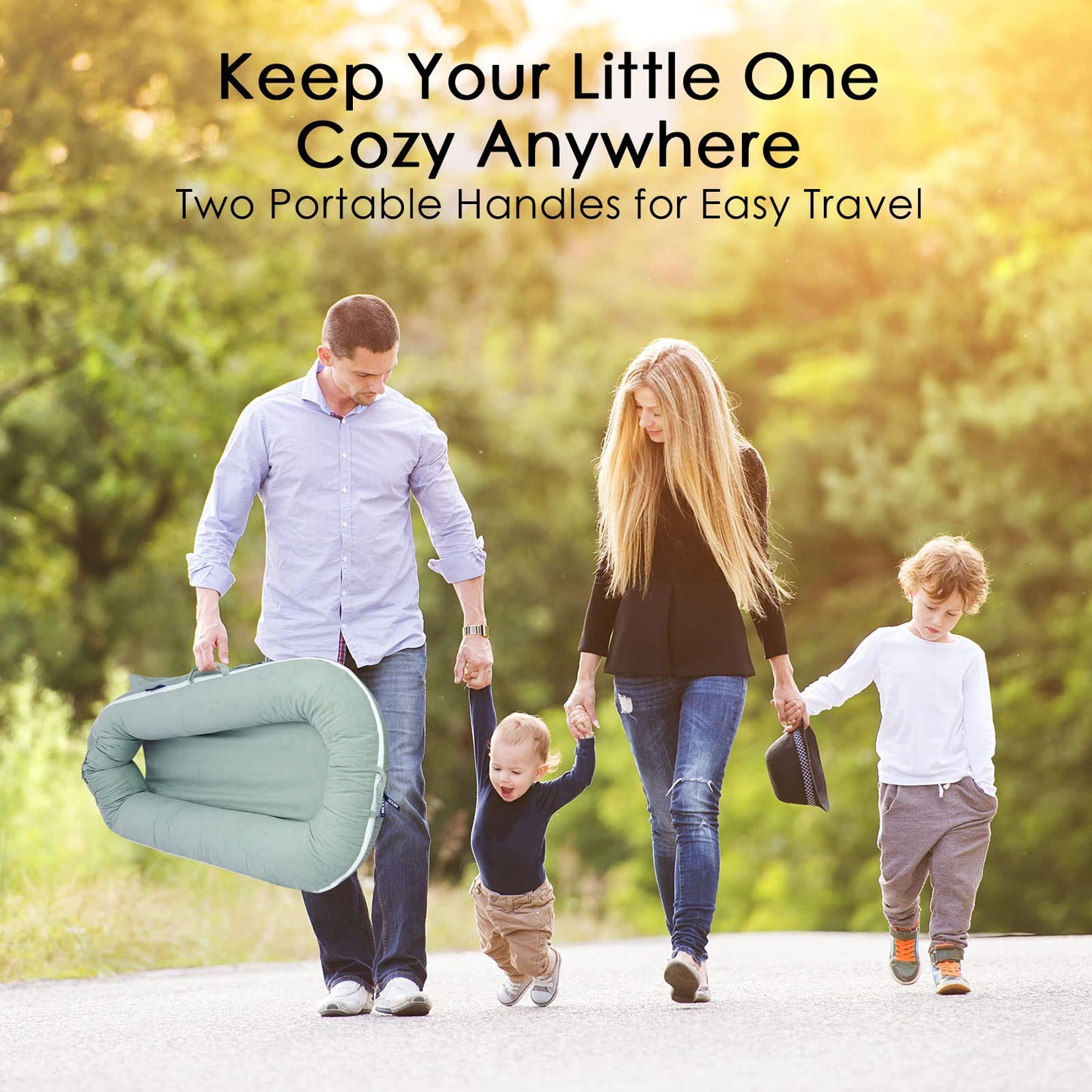 MEXXI Baby Nest Replacement Cover | Premium Quality Cotton | Hypoallergenic Lounger Cover Cotton Newborn Lounger Cover(Cover Only) (Corduroy Sage Green)