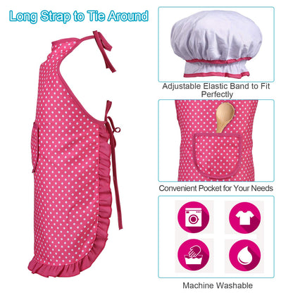 Juboury Kitchen Pretend Play Toys with Stainless Steel Cookware Pots and Pans Set, Cooking Utensils, Apron & Chef Hat, Cutting Vegetables for Kids, Girls, Boys, Toddlers