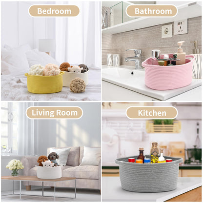 Happyiren Cute Woven Gift Basket with Handle, Baskets for Gifts Empty, Present Containers for Mother's Day Baby Shower Raffle Burr, Decorative Organizer Box for Storage Baby Toy, 13"D x 8"W x 6"H