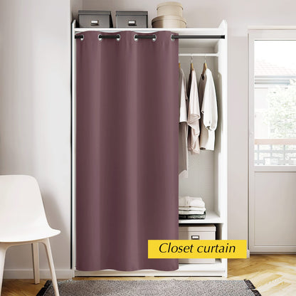 NICETOWN Heat Blocking Blackout Thermal Insulated Door Curtain, Privacy Room Separators Divider Wall, 60-70% Soundproof Noise Reducing Doorway Curtains, 42" W x 80" W, 1 Panel, Dry Rose