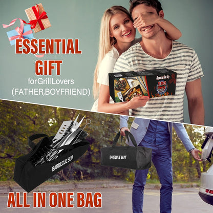 Grill Tools 122PCS Grilling Gifts for Men, for Fathers Day, Christmas, Grill Set BBQ Griddle for Outdoor Grill for Blackstone Weber Traeger Pit Boss Smoker Accessories