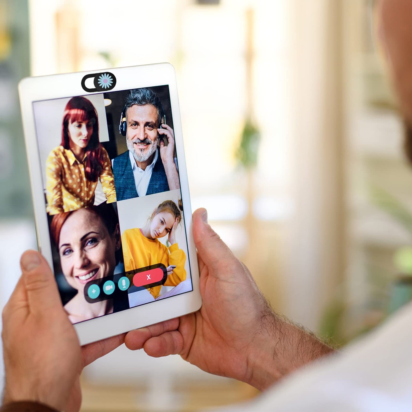 IMNEXT2U Laptop Camera Cover Slide 3 Pack Ultra Thin Slide Laptop Camera Cover for Echo Show, Computer, Tablet, Mac Air, Chromebook, PC - Daisy New (Patent Pending)