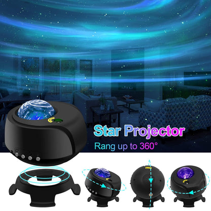 Larger Coverage Area Galaxy Projector,with Changing Galaxy Shapes Star Projector,Night Light with Bluetooth Speaker,White Noise,Gifts for Kids,Adults,Christmas,Birthday