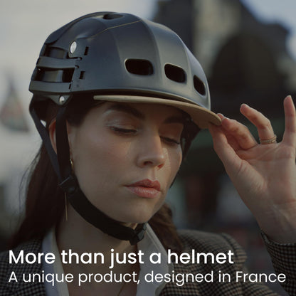 Overade Plixi Foldable Helmet - for Bike, Kick Scooter, e-Bike - Volume Divided by 3 When Folded- Same Protection as Classic Helmet (Titanium Grey, S/M (21.25-22.75 in))