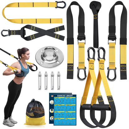 noxozoqm Home Resistance Training Kit for Home Gym - Resistance Bands Set with Handles, Door Anchor, Wall Mount, Guide for Full-Body Work.
