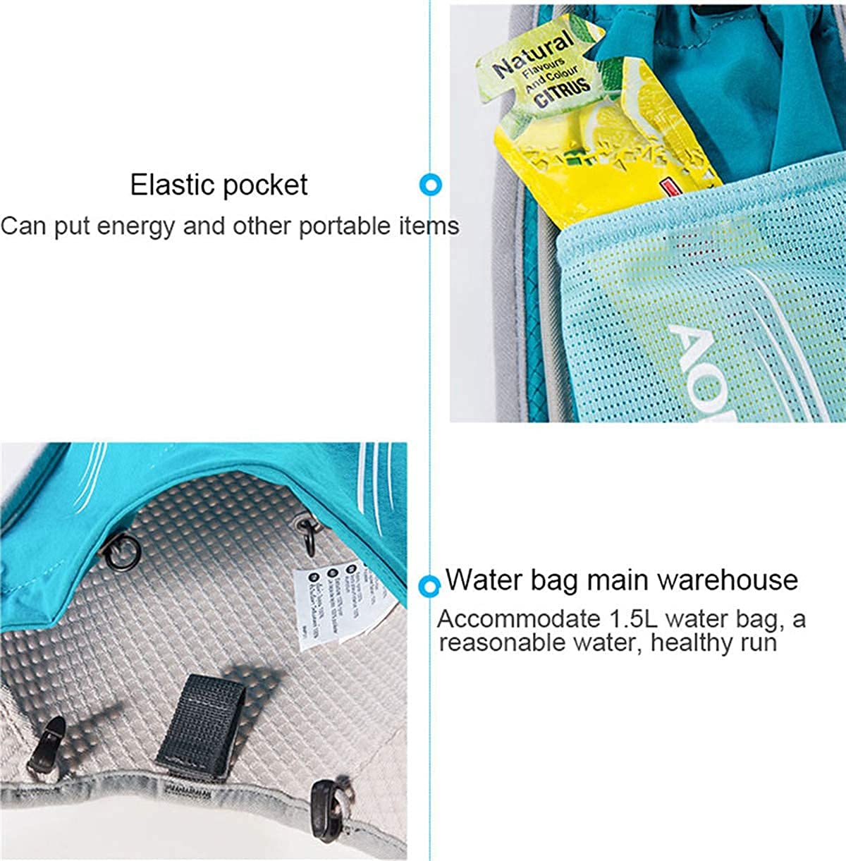 Win.Deeper 5L Lightweight Running Backpack Outdoor Sports Trail Racing Marathon Hiking Fitness Bag Hydration Vest Pack (Black +1.5L Water Bladder)