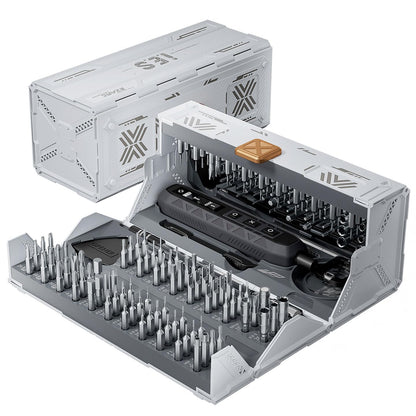 EZARC Electric Screwdriver Set, 181 in 1 Cordless Screwdriver, 3 Torque Settings with 160 Magnetic Precision Bits, Power Screwdriver Repair Tool Kit for Phone Laptop Camera Watch Computer-White