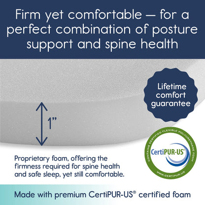 hiccapop Playpen Mattress Pad - 1.0" Thick Playard Mattress Topper for Pack and Play with Washable Cover and Carry Bag