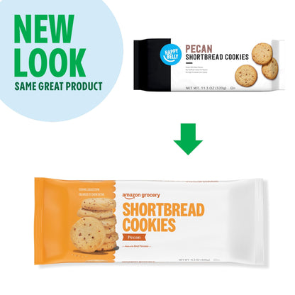 Amazon Grocery, Pecan Shortbread Cookies, 11.3 Oz (Previously Happy Belly, Packaging May Vary)