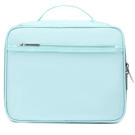 mygreen Travel Electronics Organizer, Waterproof Cable Organizer Bag for Electronic Accessories Triple Layer Large Shockproof Cable Storage Bag for Cord, Hard Disk, Power Bank, Tablet Aqua Sky