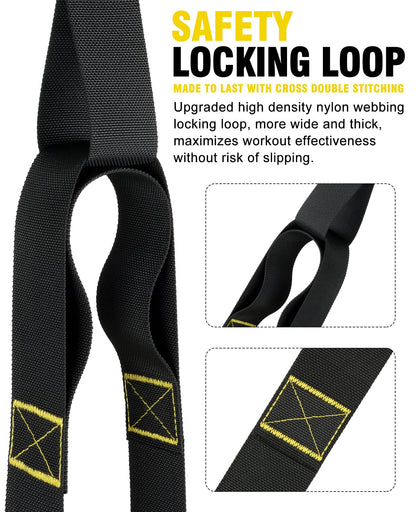 Home Resistance Training Kit, Resistance Trainer Fitness Straps for Full Body Workout, Bodyweight Resistance Bands with Handles, Door Anchor, Heavy Duty Exercise Bands for Home Gym Workout Equipment