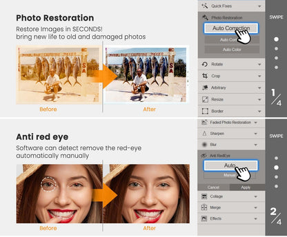 Plustek Photo Scanner ePhoto Z300, Scans 4x6 inch Photos in 2 Seconds, Auto crop and deskew with CCD Sensor, Supports Mac and PC