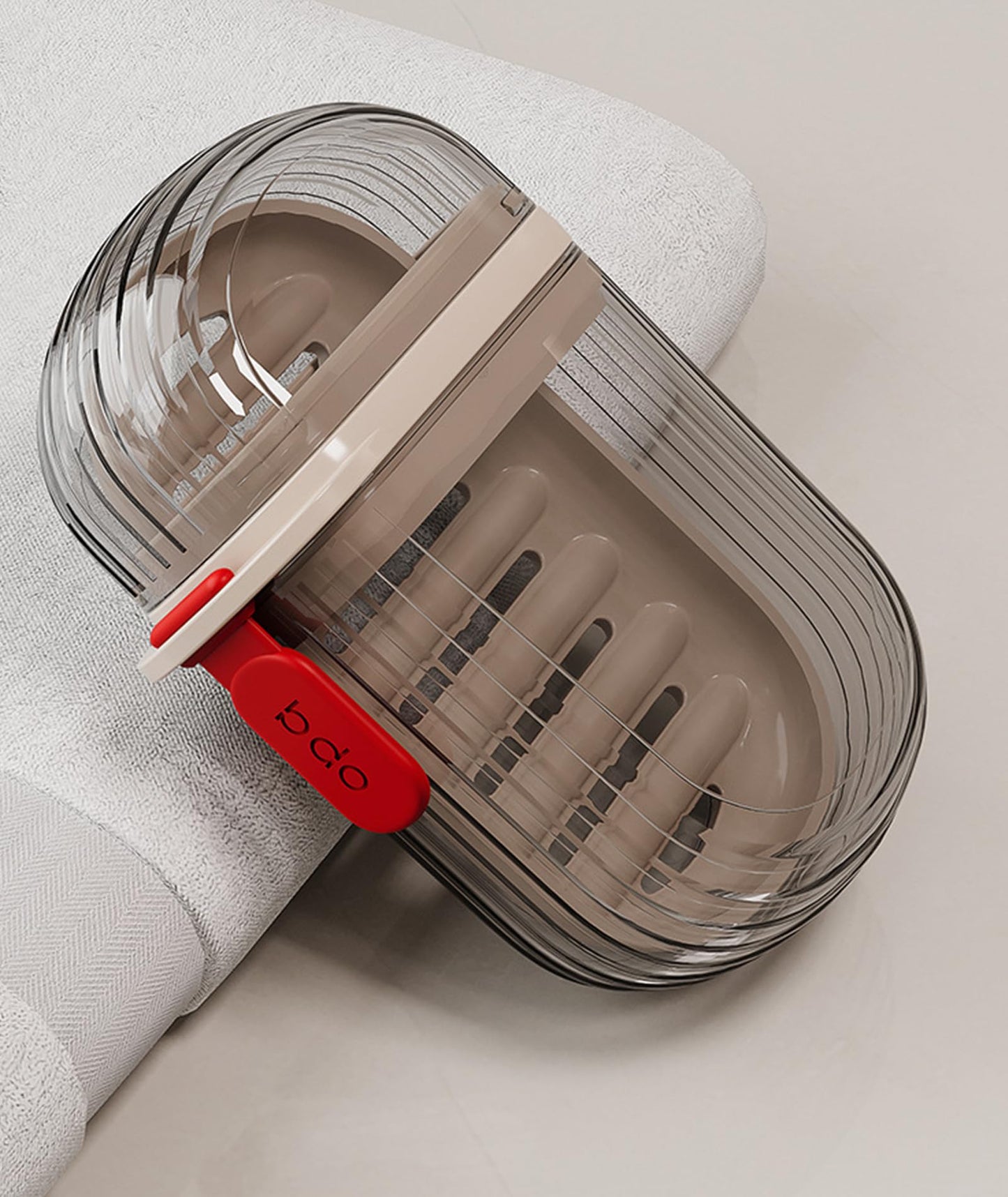 PEISAINOX Travel Soap Case, Leakproof Soap Container with Lid, Portable Bar Soap Holder for Traveling, Soap Dish for Bathroom, Shower, Gym, School, Camping, Vacation, Outdoor-Transparent-Black