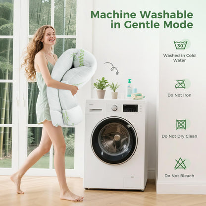 HYLEORY Mattress Topper Queen Size - Thick Bamboo-Viscose Cooling Pillow Top Mattress Pad Breathable Fluffy Soft Mattress Cover with 8-21" Deep Pocket, Green