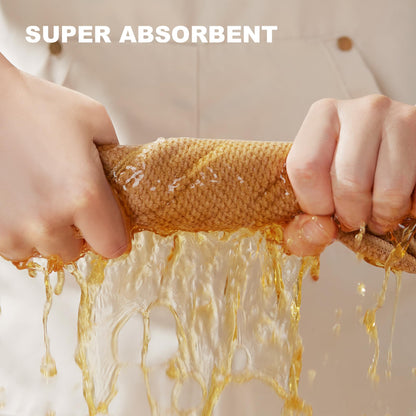 JOYMOOP Microfiber Cleaning Cloth, Soft Absorbent Cloth, Multi-Purpose Cleaning Cloth, Highly Absorbent Cleaning Rags, Lint-Free, Streak-Free Cleaning Cloths for Kitchen Home Office, 5Pcs