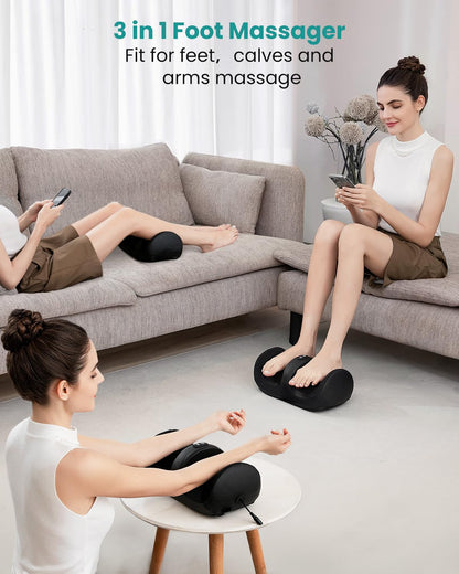 Nekteck Foot Massager with Heat & Foot Roller, Shiatsu Calf Leg Massager for Circulation and Neuropathy Pain Relief for Feet Care Home Office Gadgets Relaxing Gifts for Women Men Mom Dad Birthday Gift