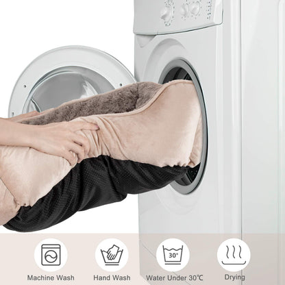 JOEJOY Rectangle Dog Bed for Large Medium Small Dogs - Washable Orthopedic Sofa Bed, Soft Breathable Puppy & Pet Cuddler, Durable Calming Dog Bed with Anti-Slip Bottom, Multiple Sizes, Beige