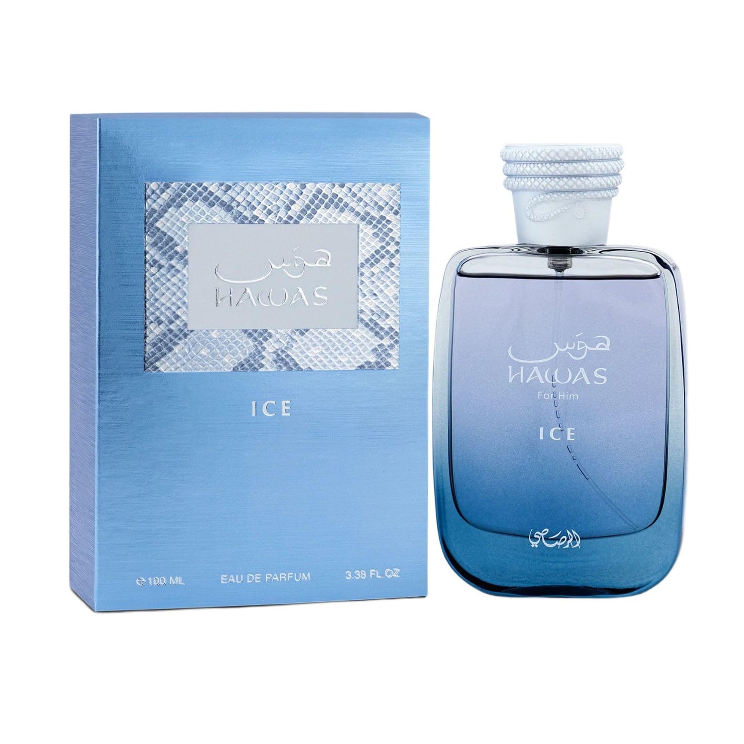 RASASI Hawas Ice for Men Eau de Parfum, 100ml(3.4 Oz), Premium Arabian Fragrance