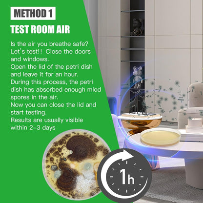 Mold Test Kit for Home Within 6 Individual Tests,DIY Detector at Home,Surface Mold,HVAC,Indoor Air Quality Testing Kits,Black Mold Testing,Includes Detailed Mold Identification Guide and Free Lab