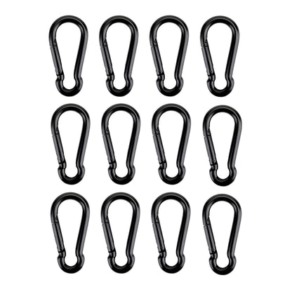 12 Pcs Carabiner Clip Spring Snap Hook - M4 1.57 Inch Heavy Duty Snap Hooks Quick Link for Bird Feeders or Dog Leash & Harness, 110 lbs Capacity