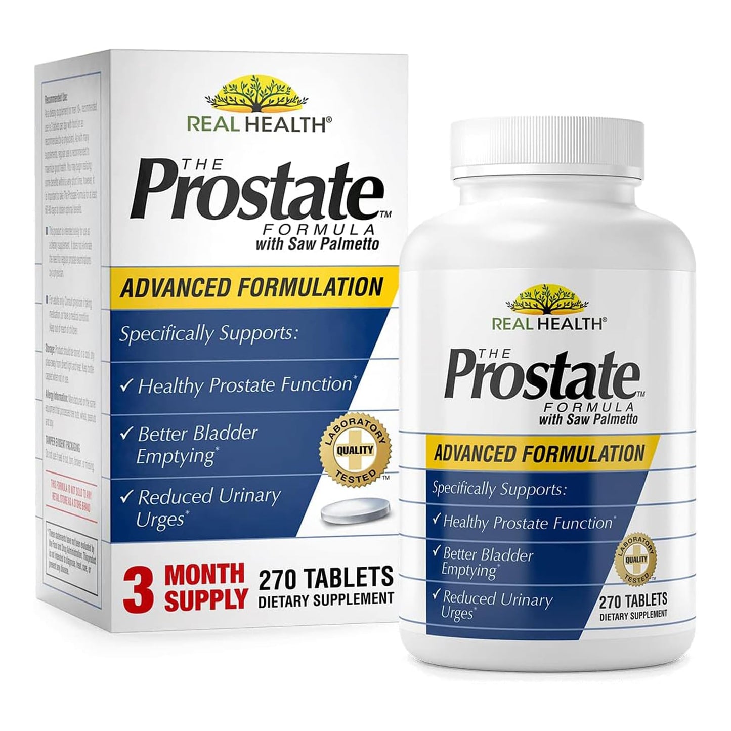 Real Health The Prostate Formula - Prostate Supplements for Men, Prostate Health, Prostate Relief, Saw Palmetto for Men, Prostate Vitamins - 270 Count