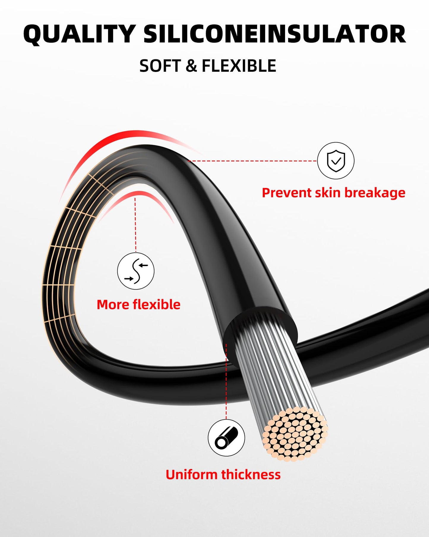 NAOEVO 16 Gauge Wire 120ft, 16 AWG Wire 6 Colors 20ft Each Spool, Flexible Silicone Tinned Copper Electrical Cable, Wiring kit for Breadboard/Automotive/DIY/Battery, 200℃