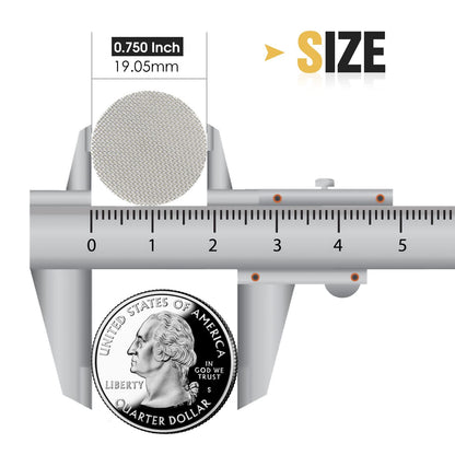 200 PCS 3/4 Inch Stainless Steel Pipe Screens, 3/4 Inch Metal Pipe Screen with Metal Box