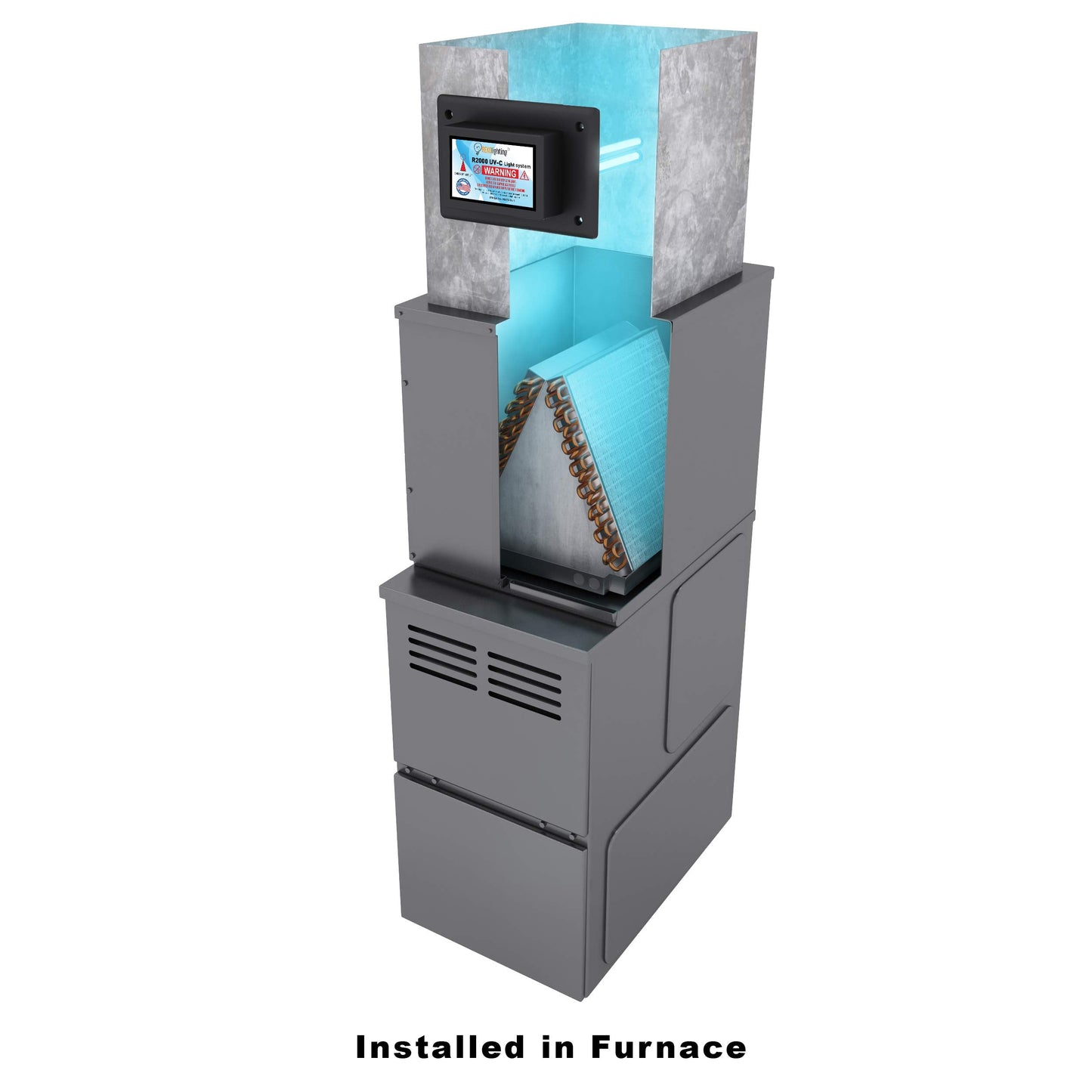 REKO Lighting R2000 Air Purifier Whole House Uv uvc Light in Duct for HVAC Ac (Air Conditioning) Duct