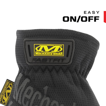 Mechanix Wear FastFit Work Gloves - Anti-Slip & Abrasion Resistant Heavy Duty Gloves - Touchscreen Compatible - Vibration Damping - Multipurpose Use - X-Large - Black