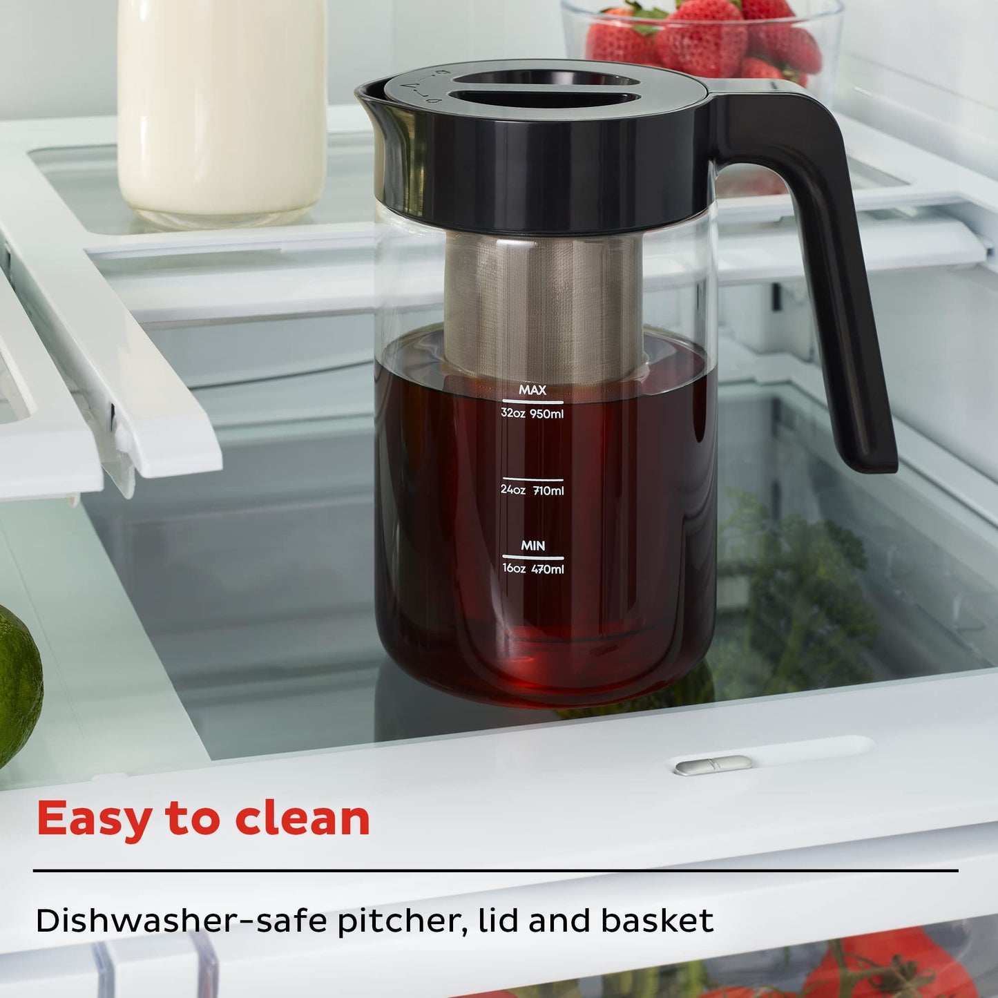 Instant Cold Brew Electric Coffee Maker, From the Makers of Instant Pot, Customize Your Brew Strength, Easy-to-Use, Dishwasher Safe Glass Pitcher, Quickly Brew Up to 32 Ounces