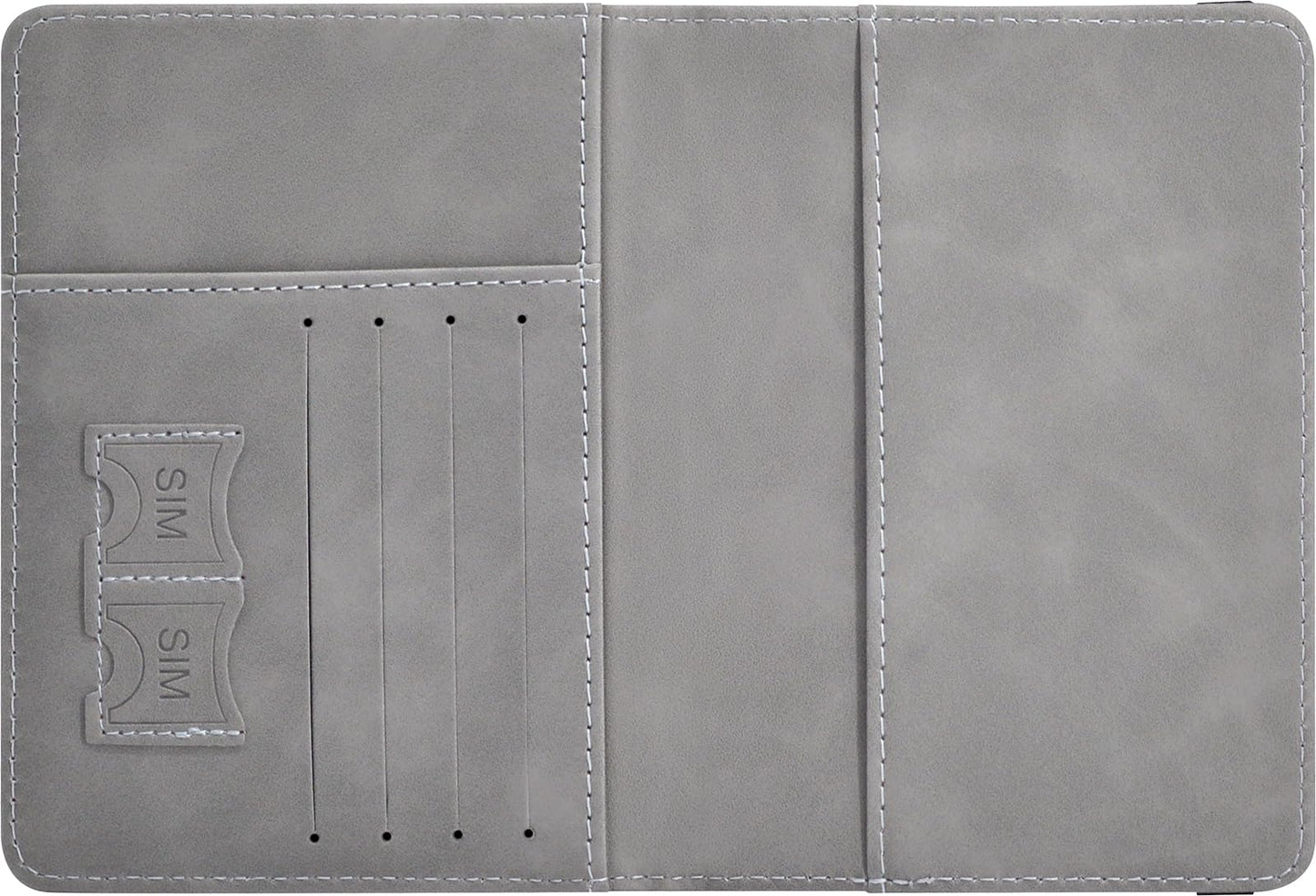 Passport Holder, Passport Cover with Credit Card Slot and Boarding Pass Slot Combo, Passport Wallet Case Book Travel Must Have, RFID Blocking Leather Travel Accessories, Grey