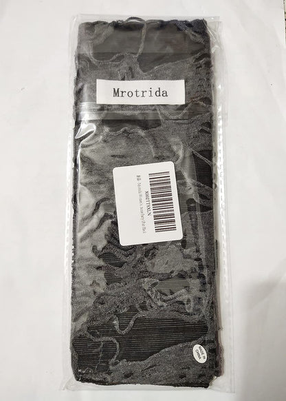 Mrotrida Women's Punk Fingerless Glove Cosplay Ripped Gloves for Halloween Costume Party 1Pair (Black Short Style)