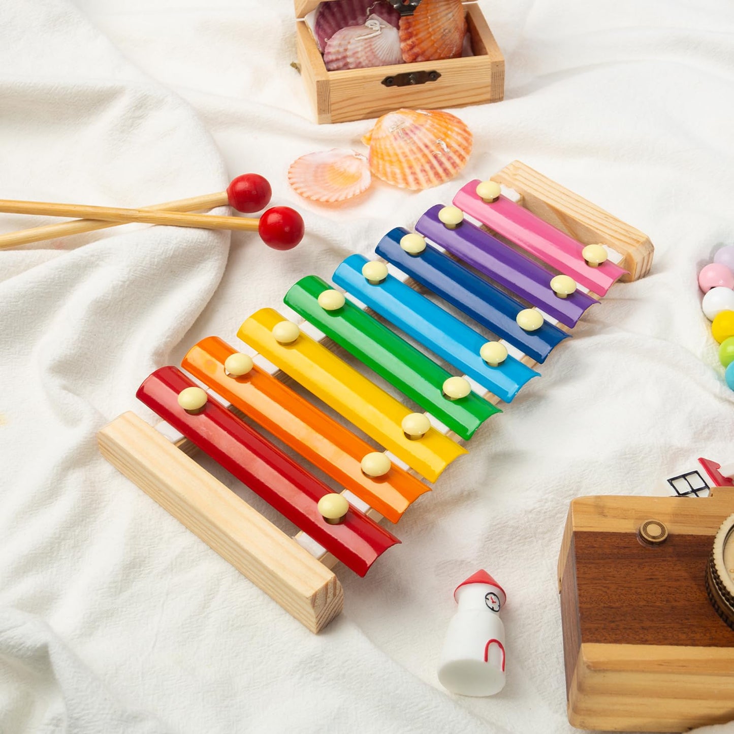 MCPINKY Xylophone for Kids, Xylophone Musical Toy with Child Safe Mallets Educational Musical Instruments Toy for Toddlers 1-3