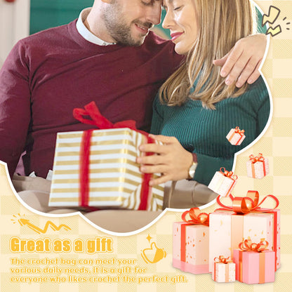 IMZAY 54 Pcs Crochet Hooks Set, Crochet Needles Set with Purple Storage Case, Ergonomic Knitting Needles Stitch Marker DIY Hand Knitting Craft Art Tools for Beginners