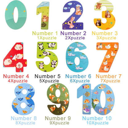 NAODONGLI Wooden Floor Puzzles for Kids Ages 3-5,Montessori Preschool Educational Learning Alphabet Puzzle & Animal Puzzle for Preschool Toddler Boys Girls Ages 3+