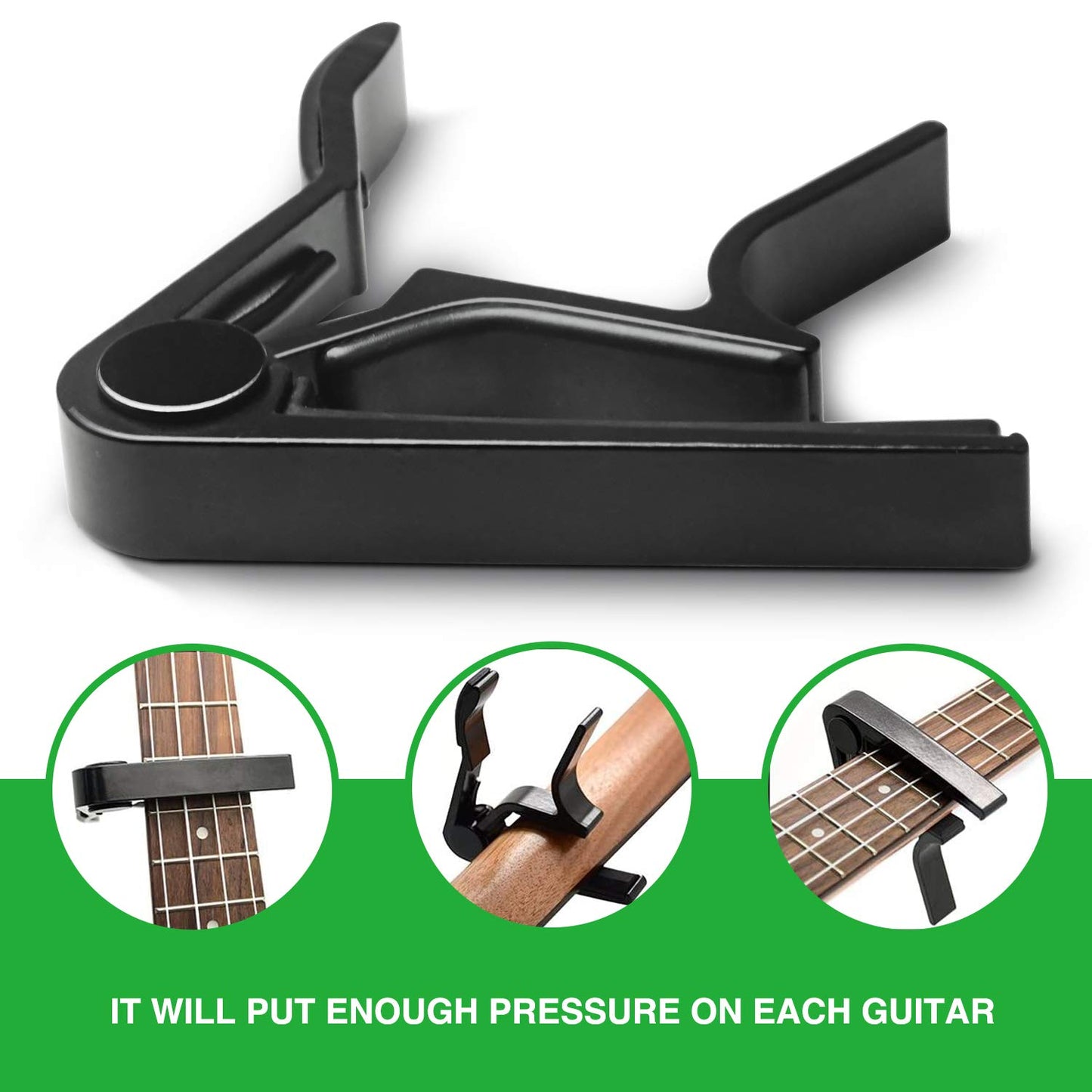 Guitar Capo, 6-String Acoustic & Electric Guitar Capo,Capo for acoustic guitar(Black)
