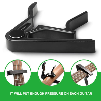 Guitar Capo, 6-String Acoustic & Electric Guitar Capo,Capo for acoustic guitar(Black)