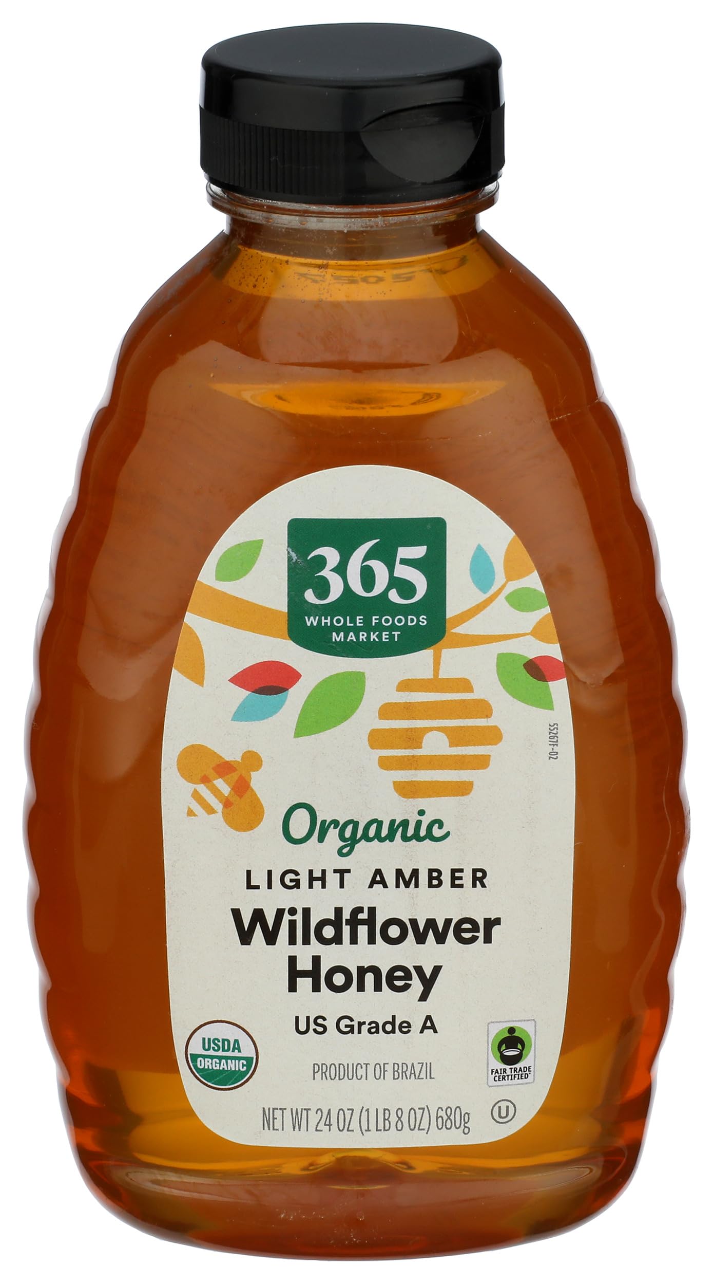 365 by Whole Foods Market, Organic Light Amber Wildflower Honey, US Grade A, 24 Ounce