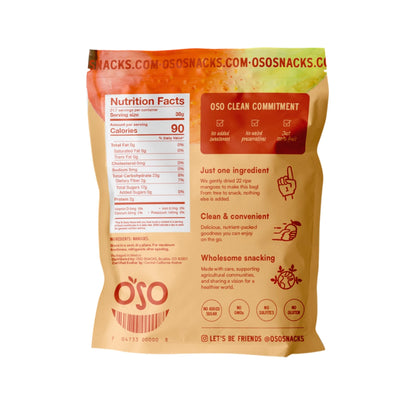 Oso Snacks Dried Mango Slices – Premium Quality, Large Pieces Only! No Added Sugar, No Preservatives, 100% Fruit! One Ingredient. No GMO. Vegan. Naturally Sweet & Delicious Healthy Snack.