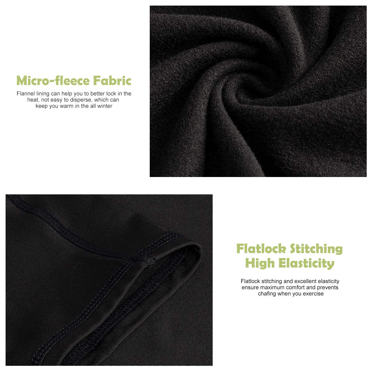 Men’s Thermal Underwear Set, Cold Weather Fleece Lined Sport Long Johns Base Layer Quick Drying Thermo for Hunting Skiing-M